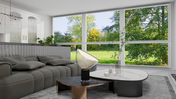 Soundproof French Style Aluminium Windows Glass Replacement Horizontal Opening