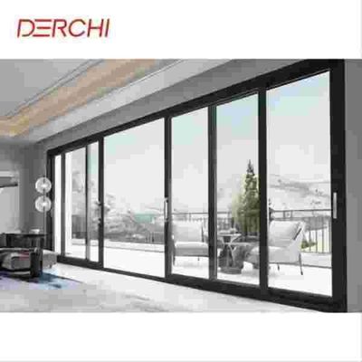 Hurricane Proof Impact 4 Tracks Large Glass Aluminum Sliding Doors