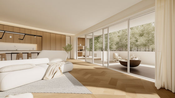OEM / ODM Balcony Aluminium Sliding Glass Door Waterproof Easy Installation
