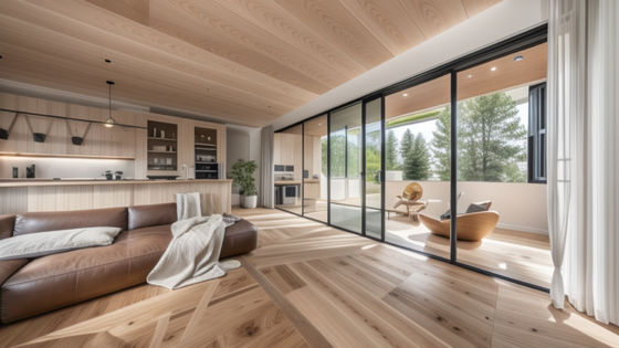 Framed Aluminium Sliding Glass Door Soundproof Thermal Insulation