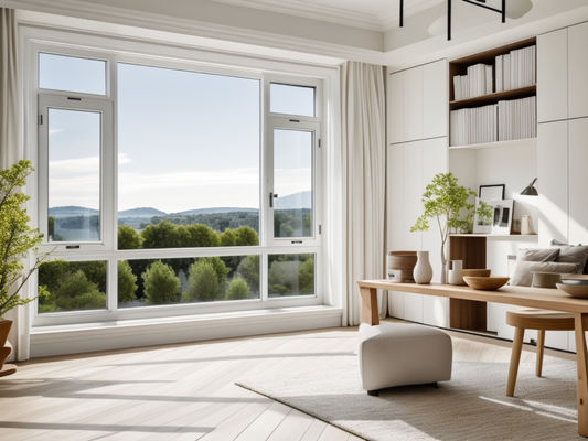 Dustproof Side Hung Aluminium Windows / Tempered Glass Casement Window