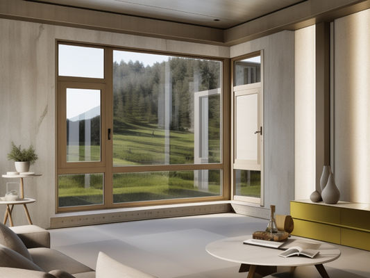 Modern Commercial Aluminum Casement Windows Dustproof Function