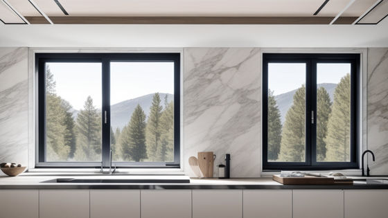 Anodised Aluminium Triple Glazed Windows sturdy Balcony Sliding Window