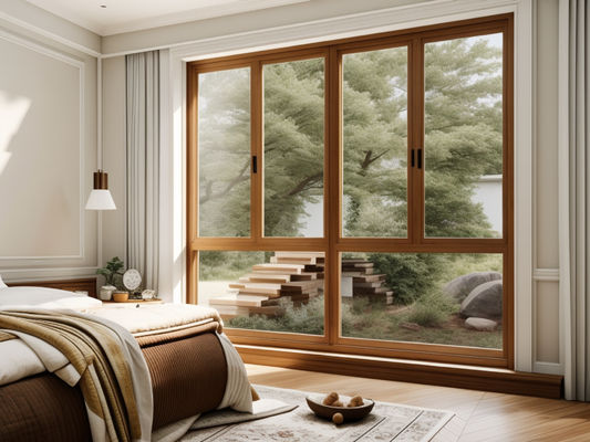 Interior Anodised Aluminium Sliding Windows Windproof Secure Locking System