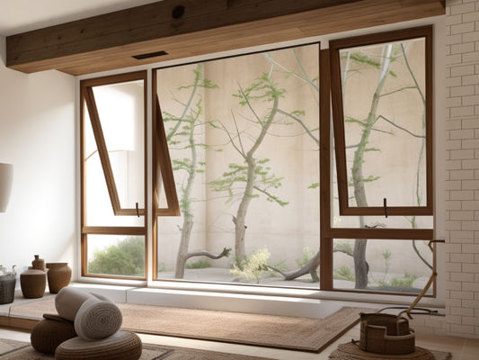 Custom Soundproof Double Top Hung Window Aluminium Innovative