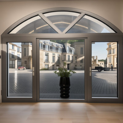 Bottom Hinged Casement Windows Soundproof Double Glass Aluminum Window