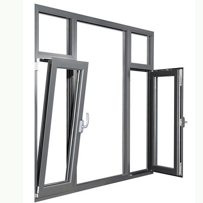 Customized Glazing Bottom Hung Casement Windows Powder Coating