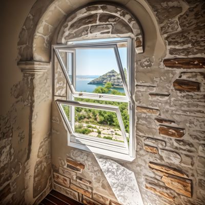 8mm Glass Bottom Hung Casement Window Aluminum Alloy Customizable