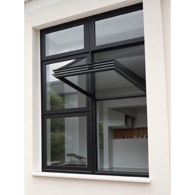 OEM / ODM Powder Coating Folding Glass Windows Aluminium Alloy For Business