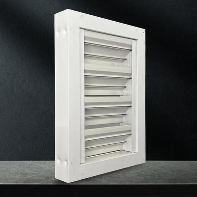 Laminated Glass Aluminium Louvered Window Lightweight Electrophoresis