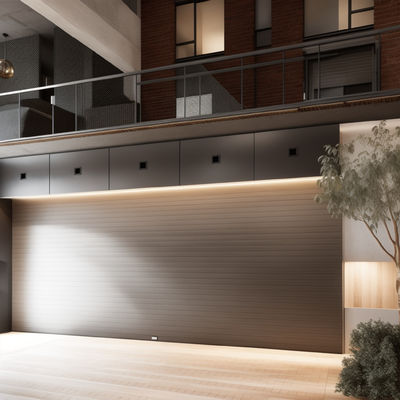Silver Modern Aluminium Rolling Door Louver For Commercial Buildings
