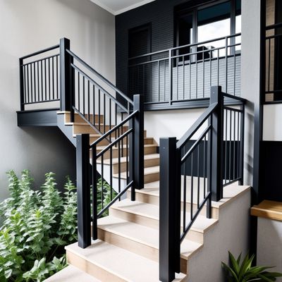 ODM Aluminium Stair Handrail Residential Commercial Aluminium Staircase Railing