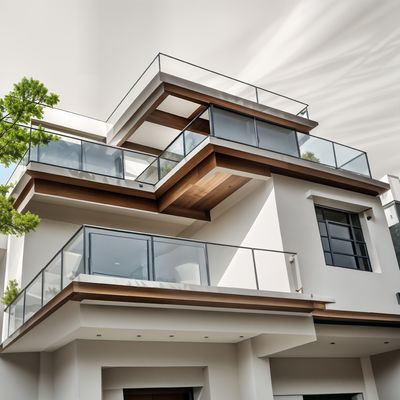Sturdy Aluminium Stair Balustrade Fireproof Aluminum Stair Rail