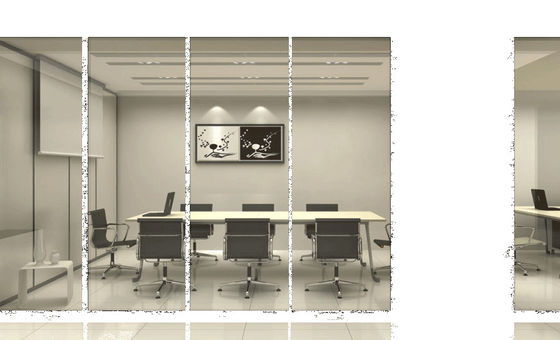 UV Protected White Edged Switchable Privacy Glass Smart Tint Switchable Frosted Glass