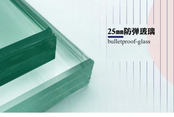 Curved Flat Bullet Resistant Glass Withstands High Temperatures and Blocks UV Rays