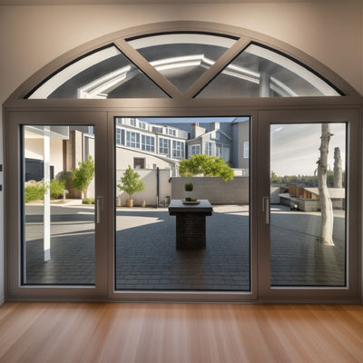 Bottom Hinged Casement Windows Soundproof Double Glass Aluminum Window