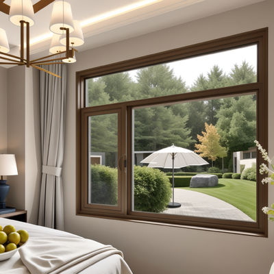 Bottom Hinged Casement Windows Soundproof Double Glass Aluminum Window